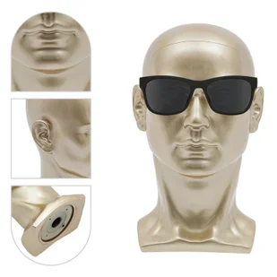 Obwód głowy manekina 50 cm Model głowy mężczyzny Wyświetlacz głowy (szampańskie złoto) - Manekiny wystawowe - miniaturka - grafika 1