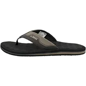 Klapki i japonki męskie - Reef Męskie klapki The Ripper, czarny/jasnobrązowy, 6 UK, Czarny opalenizna, 39 EU - miniaturka - grafika 1
