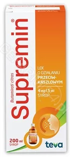 Pliva Supremin syrop 4 mg/5ml 200 ml - Przeziębienie i grypa - miniaturka - grafika 1