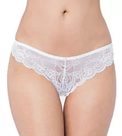 Majtki damskie - Triumph Damskie kuszące koronkowe brazylijskie stringi, biały, S - miniaturka - grafika 1