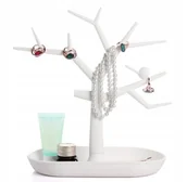 Biżuteria - akcesoria - Stojak Na Biżuterię Drzewko Organizer Biały - miniaturka - grafika 1