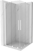 Kabiny prysznicowe - Mexen Velar Duo kabina prysznicowa rozsuwana 100x100 cm, transparent, biała - 871-100-100-02-20 - miniaturka - grafika 1
