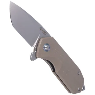 Nóż składany Kubey Knife Campe, Tan G10, Sandblast D2 (KU203C) - Noże - miniaturka - grafika 4