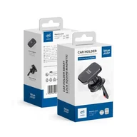 Uchwyty samochodowe do telefonów - BLUE STAR magnetyczny uchwyt samochodowy SMART LOCK SQUARE MAGNETIC do kratki wlotu czarny - miniaturka - grafika 1