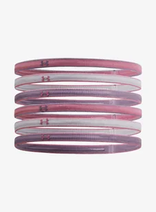 Opaski Under Armour Mini Headbands 6 Pack - pink elixir/violet gray - Czapki i chusty sportowe męskie - miniaturka - grafika 1