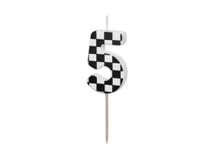 Świeczka urodzinowa 5 5,5cm - PartyDeco - Urodziny dla dorosłych - miniaturka - grafika 1