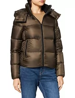 Kurtki damskie - Calvin Klein Jeans Damska kurtka pikowana Shiny Down, czarny/oliwkowy (Black Olive), M - miniaturka - grafika 1