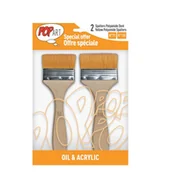 Szczotki i furminatory - Pébéo Numer pebeo 950750 zestaw pędzli, 2-częściowy, pędzel do rozłupywania, w kolorze złota, poliamid, 75, 100 950750 - miniaturka - grafika 1