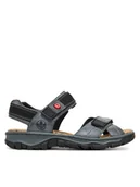 Sandały damskie - Rieker Sandały 68851-14 Niebieski - miniaturka - grafika 1