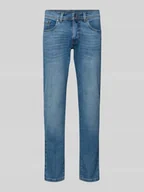 Spodnie męskie - Jeansy o kroju tapered fit z 5 kieszeniami model ‘Lyon’ - miniaturka - grafika 1