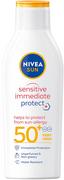 Balsamy i kremy do opalania - NIVEA Sun Sensitive Im.Protect Sun-Allergy Lotion SPF 50+ 200 ml - miniaturka - grafika 1