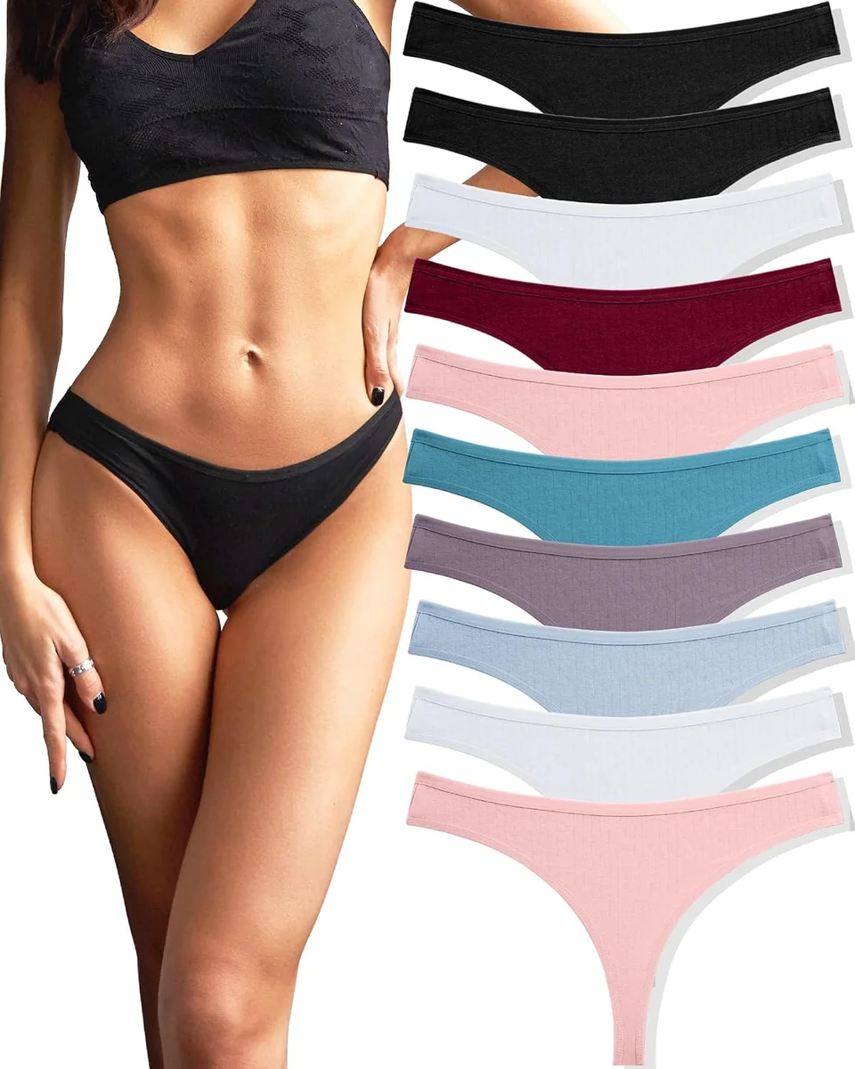Damskie stringi bawełniane FINETOO tanga sexy wygodne majtki