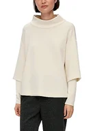 Bluzy damskie - s.Oliver BLACK LABEL Bluza damska z długim rękawem biała 46, biały, 46 - miniaturka - grafika 1