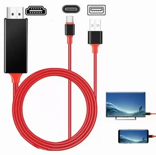 Kabel Adapter Usb-c 3.1 Typ C Do Hdmi 4K Mhl 200cm - Złącza, przejściówki, adaptery - miniaturka - grafika 1