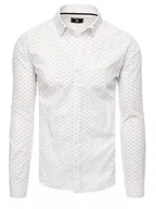 Koszule męskie - Koszula męska biała Dstreet DX2437-XXL - miniaturka - grafika 1