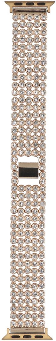 GlacierX Nowa bransoleta do smartwatcha GlacierX Zirconia Grid Bracelet Gold do Apple Watch 38/40/41mm Złota