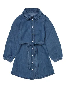 Vero Moda Girl Sukienka jeansowa 10279672 Niebieski Regular Fit - Sukienki i spódniczki dla dziewczynek - miniaturka - grafika 1