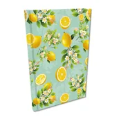 Notesy i bloczki - Notes A5 w kratkę Soft Touch Cytrusowe Kwiaty - miniaturka - grafika 1