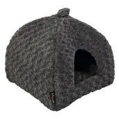Legowiska dla kotów - Jack and Vanilla Domek igloo dla zwierząt Softy XS, 40x40x40 cm, szary - miniaturka - grafika 1