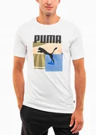 Koszulki męskie - PUMA koszulka męska sportowa t-shirt bluzka krótki rękaw logo roz. M - miniaturka - grafika 1