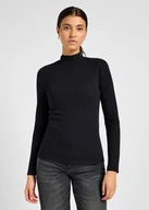 Koszulki i topy damskie - Damska koszulka t-shirt Lee RIBBED LS HIGH NECK S - miniaturka - grafika 1