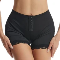 Majtki damskie - Modelujące majtki z efektem Push-Up - Czarny XXL - miniaturka - grafika 1