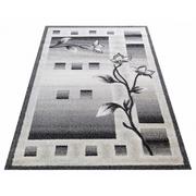 Dywany - Szary prostokątny dywan w kwiaty - Berko - miniaturka - grafika 1
