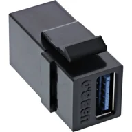 Adaptery i przejściówki - InLine 76202L zmieniacz płci / kabli USB 3.1 (Gen.1) A female USB Type-A Czarny 76202L - miniaturka - grafika 1