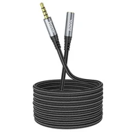 Kable - Hoco Kabel Aux Audio Jack 3,5mm Męski Na Żeński Upa20 2m Czarny - miniaturka - grafika 1