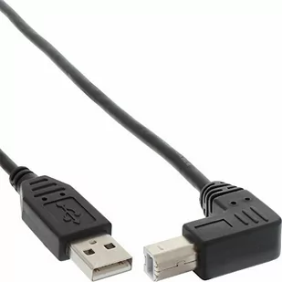 InLine Kabel USB USB-B 2m kątowy Czarny 34520U - Kable USB - miniaturka - grafika 1