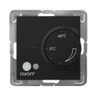 Regulator temperatury Ospel Impresja RTP-1Y/m/33 z czujnikiem podpodłogowym czarny metalik - Akcesoria grzewcze - miniaturka - grafika 1