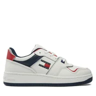 Sneakersy męskie - Sneakersy Tommy Hilfiger Retro Basket EM0EM01463 Biały - miniaturka - grafika 1