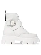 Botki damskie - Steve Madden Trapery Mae Bootie SM19000034 SM19000034-107 Biały - miniaturka - grafika 1