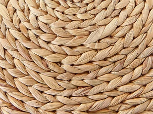 Puf Z Hiacyntu Wodnego ⌀ 40 Cm Naturalny Wahoo - Pufy i podnóżki - miniaturka - grafika 1