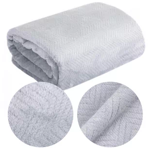 Koc 200 x 220 Flanelowy Design Cindy5 Srebrny - Koce i narzuty dla dzieci - miniaturka - grafika 1