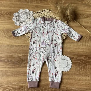 Mamatti Pajac dziecięcy bez stópek Kwiaty polne roz. 80 (75 - 80 cm) - Pajacyki dla niemowląt - miniaturka - grafika 1