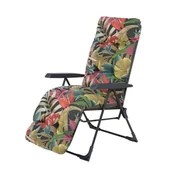 Leżaki ogrodowe - Fotel ogrodowy składany Floryda K1 kwiaty 59 x 81 x 104 cm - miniaturka - grafika 1