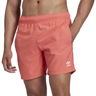 Spodnie sportowe męskie - Spodenki adidas Originals Adicolor Essentials Trefoil Swim HE9423 - różowe - miniaturka - grafika 1
