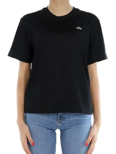 Lacoste T-Shirt TF7215 Czarny Loose Fit - Koszulki i topy damskie - miniaturka - grafika 1