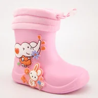 Kalosze damskie - APAWWA J387 kalosze gumiaki dziecięce różowe - miniaturka - grafika 1