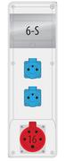 Rozdzielnie elektryczne - Pawbol Rozdzielnica R-BOX SLIM 1x16A/5p 2x250V 6S B.SLIM-6S-3 B.SLIM-6S-3 - miniaturka - grafika 1