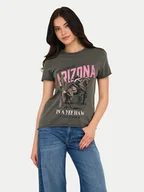 Koszulki i topy damskie - ONLY T-Shirt Lucy 15215721 Szary Regular Fit - miniaturka - grafika 1