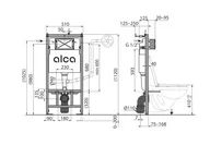 Stelaże i zestawy podtynkowe do WC - Alcaplast Stelaż WC podtynkowy do zabudowy suchej AM121/1120 - odbiór osobisty: Kraków, Warszawa - miniaturka - grafika 1