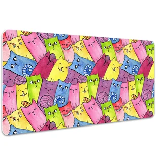 Mata na biurko dla dzieci Wesołe koty 100x50 cm - Podkładki na biurko - miniaturka - grafika 1