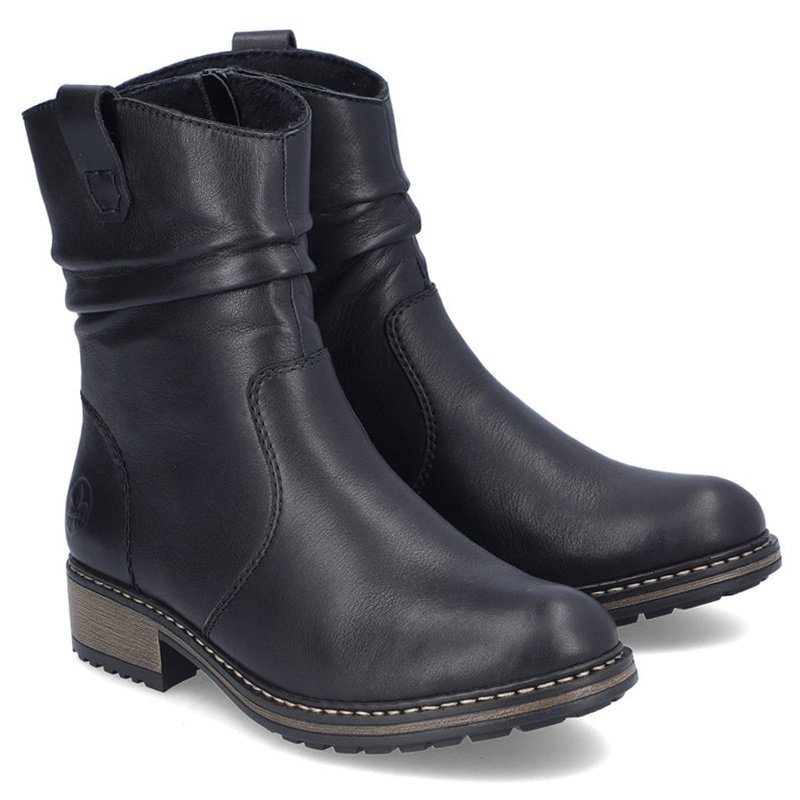 Botki damskie Rieker Z6883-00 BLACK R.39