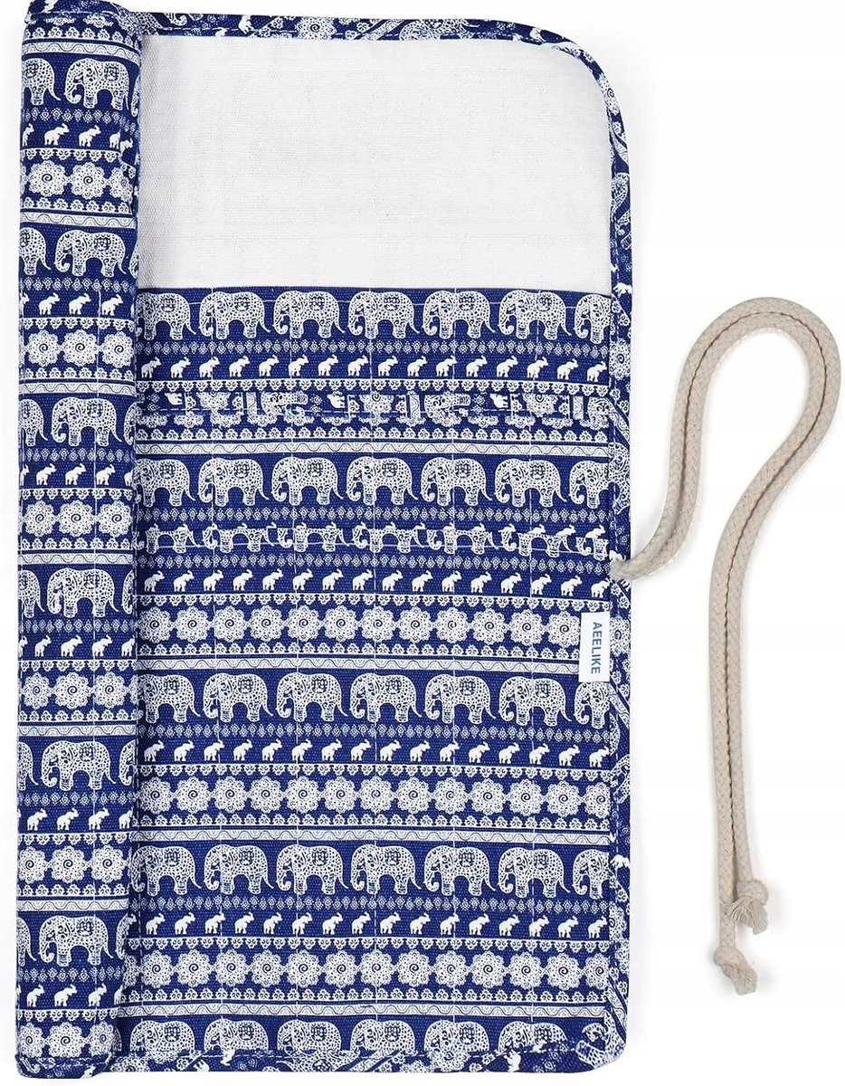 TORBA 45 CM ORGANIZER ETUI POKROWIEC NA DRUTY IGŁY PŁÓCIENNY WZÓR
