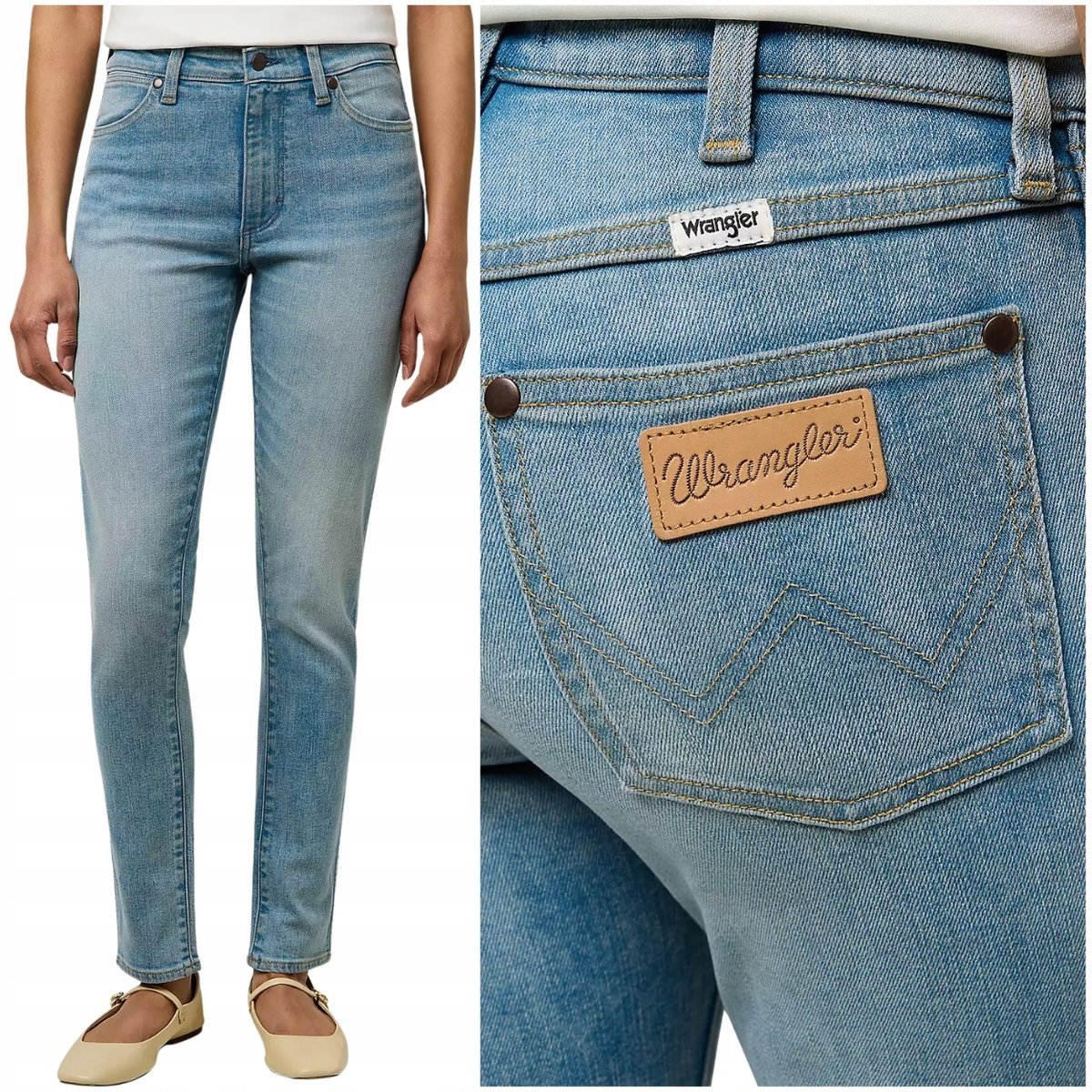 Wrangler Sienna Artic Forge damskie spodnie jeansowe rurki 7/8 W31 L32