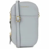 Torebki damskie - Torebka Saszetka Damska Etui Na Telefon Portfel Mini Listonoszka Szara - miniaturka - grafika 1