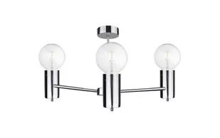 Keter Lighting Arde lampa podsufitowa 3x60W srebrna 1717 - Lampy sufitowe - miniaturka - grafika 1