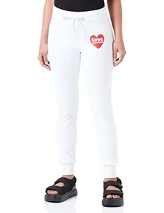 Love Moschino Damskie spodnie slim fit Jogger Casual Pants, optical white, 42 - Spodnie damskie - miniaturka - grafika 1